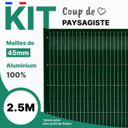 Lames occultantes vert sapin en aluminium maille 45mm