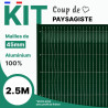 Lames occultantes vert sapin en aluminium maille 45mm Lames occultantes vert sapin en aluminium maille 45mm