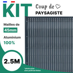 Kit lames occultantes gris anthracite RAL7016 - Aluhome