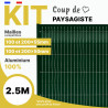 Kit lames d'occultation 2m50 vert sapin en aluminium Kit lames d'occultation 2m50 vert sapin en aluminium