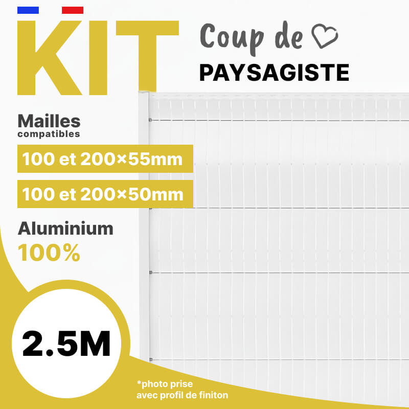 Kit lames occultantes blanc pour grillage rigide facile à poser Kit lames occultantes blanc pour grillage rigide facile à poser