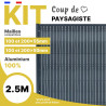 Kit de lames d'occultation paysagiste gris anthracite RAL 7016 en aluminium Kit de lames d'occultation paysagiste gris anthracite RAL 7016 en aluminium