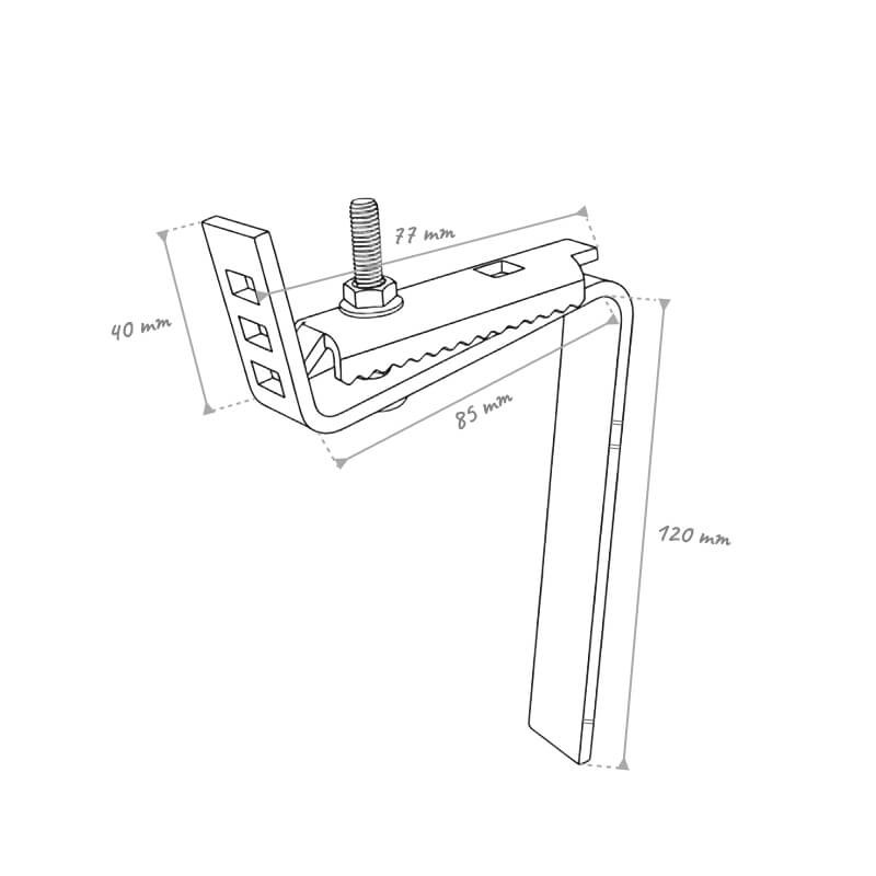 Dimensions technique crochet tuile