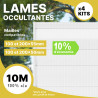 Lot de lames occultantes blanc pour mailles 50 et 55mm. Remise 10%.