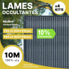 Lot de lames occultantes gris anthracite pour mailles 50 et 55mm. Remise 10%.