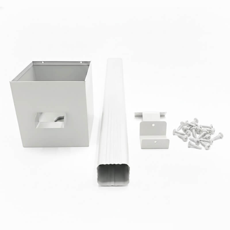 Kit Boîte à Eau & Descente Alu rectangulaire 60x80 - Plain-pied | Aluhome