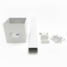 Kit Boîte à Eau & Descente Alu rectangulaire 60x80 - Plain-pied | Aluhome