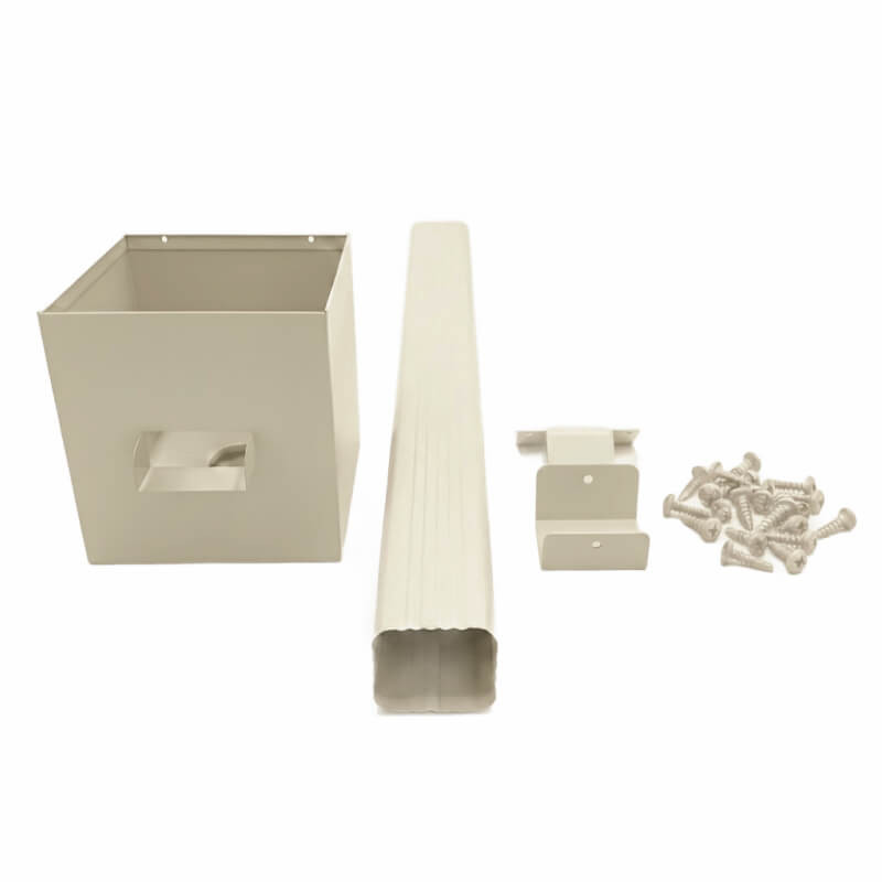 Kit Boîte à Eau & Descente Alu rectangulaire 60x80 - Plain-pied | Aluhome