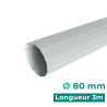 Descente 3m circulaire Ø80 gris clair RAL 7035
