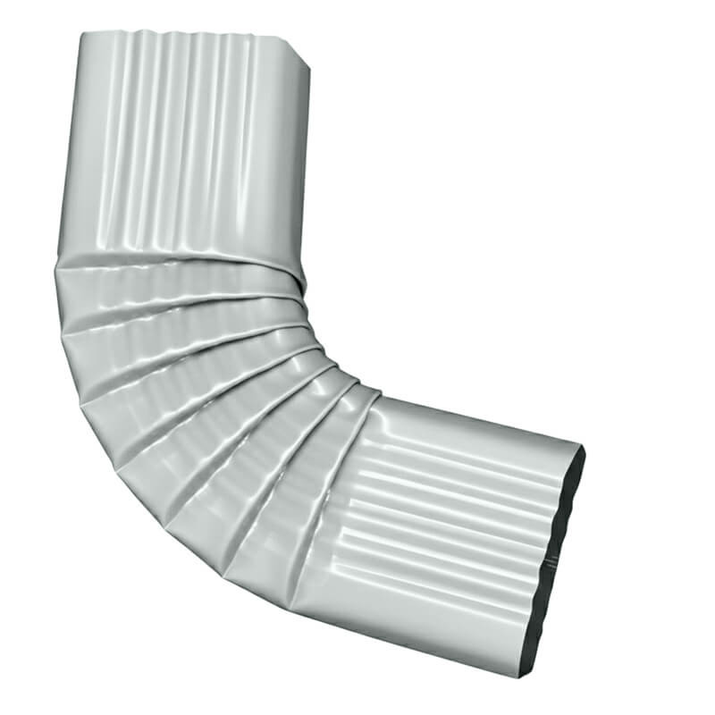 Coude latéral alu angle 74° - Gris Clair RAL 7035