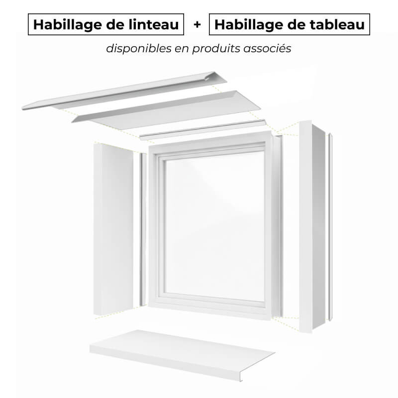 encadrement de fenêtre alu blanc