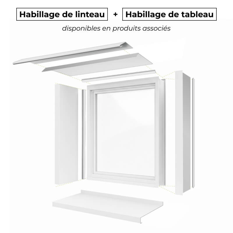 cadre de fenêtre aluminium blanc
