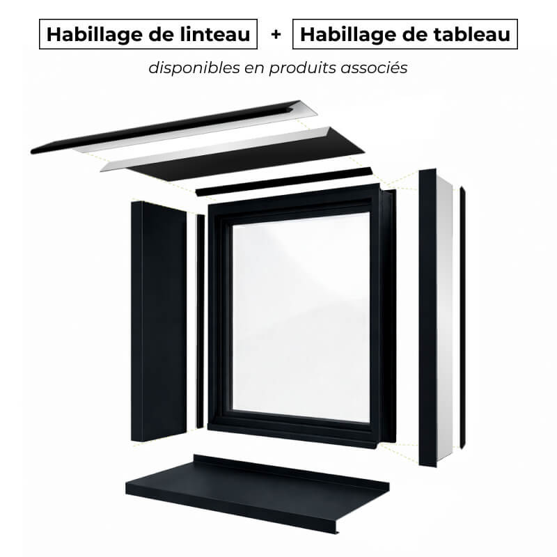 cadre de fenêtre aluminium noir