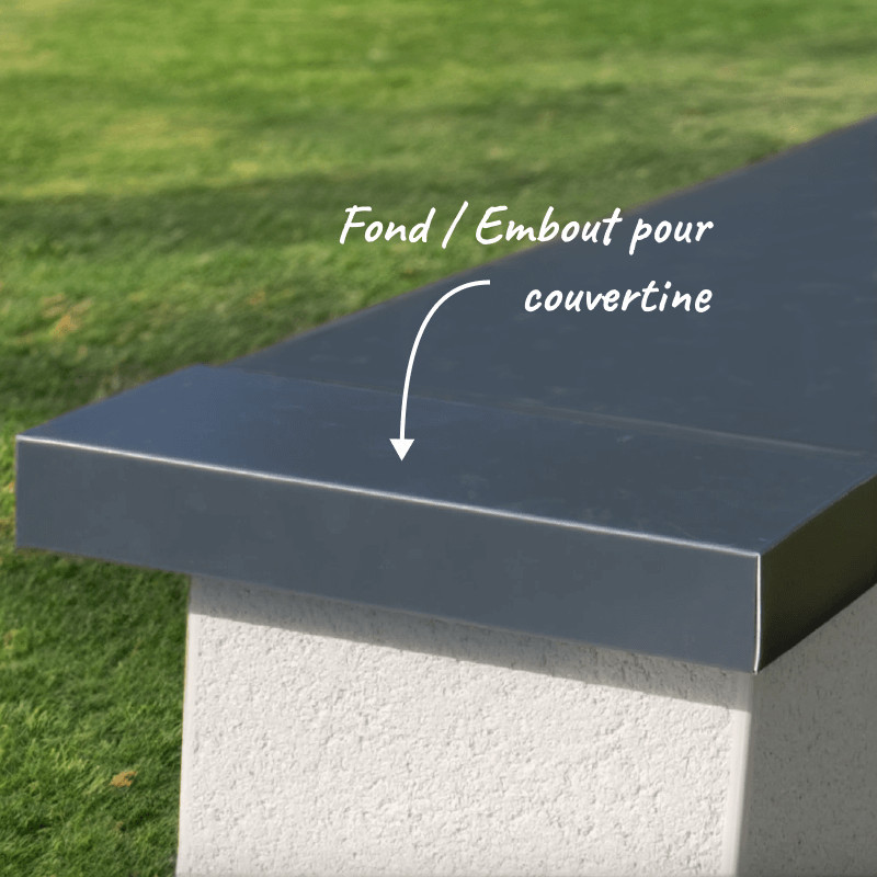 Fond / Embout de couvertine en aluminium