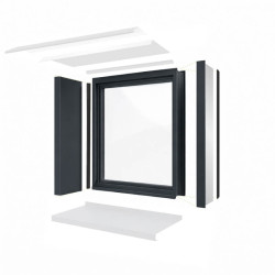Habillage de tableau aluminium fenêtre - gris anthracite RAL 7016