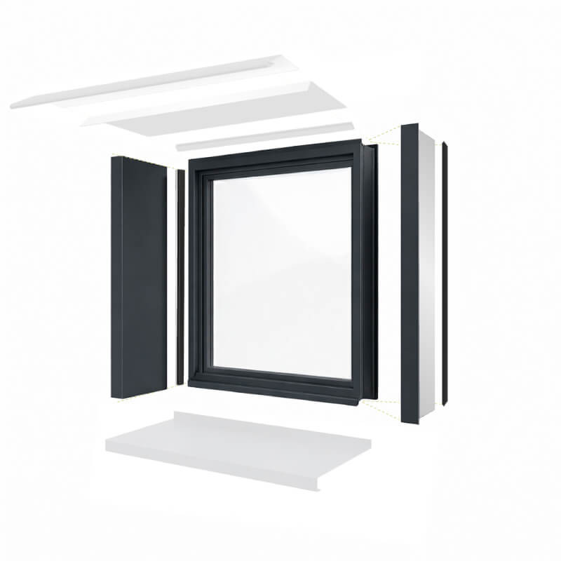 Habillage de tableau aluminium fenêtre - gris anthracite RAL 7016