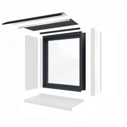 Habillage de linteau aluminium gris anthracite RAL 7016