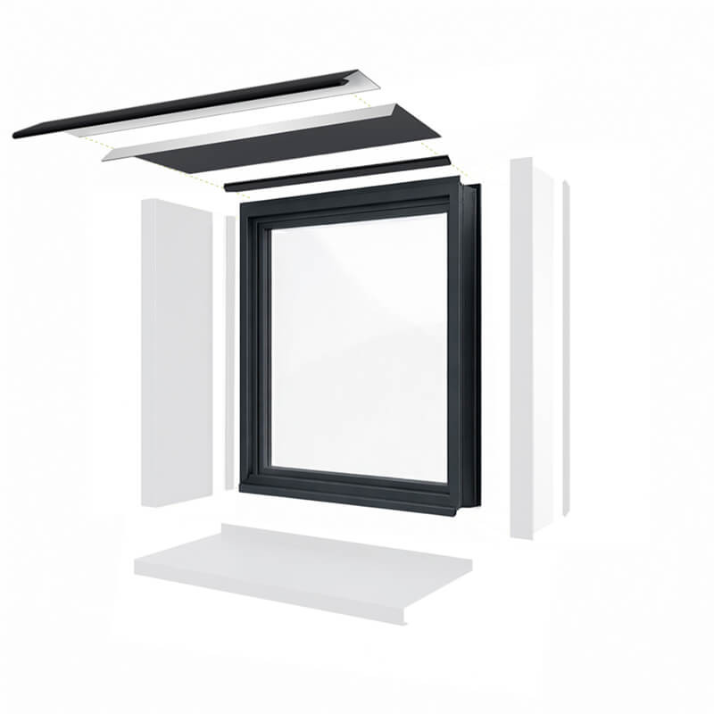 Habillage de linteau aluminium gris anthracite RAL 7016