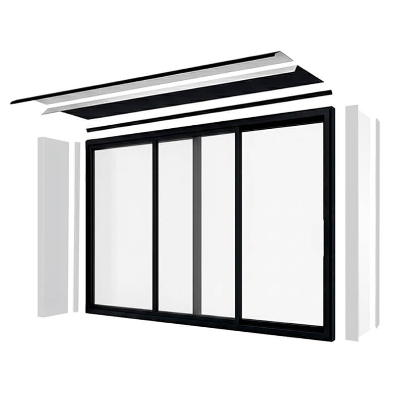 contour fenêtre aluminium noir foncé - habillage de linteau