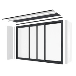contour fenêtre aluminium gris anthracite - habillage de linteau