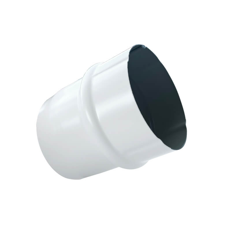 Adaptateur pour tuyau de descente circulaire alu blanc