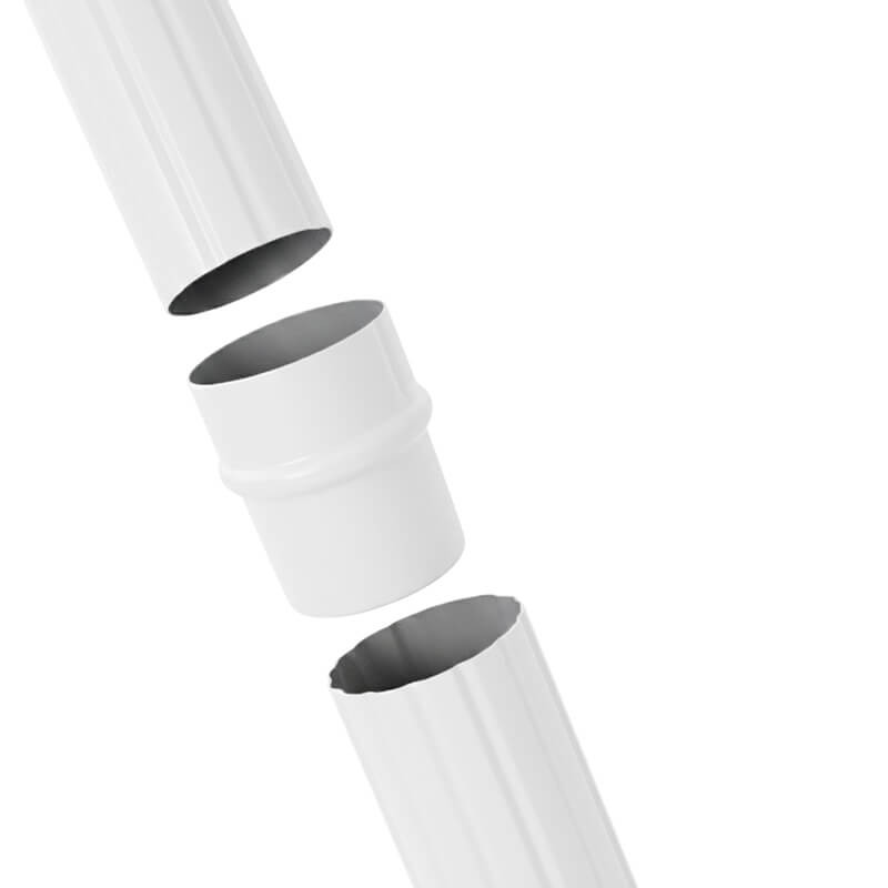 Jonction tuyau de descente aluminium blanc