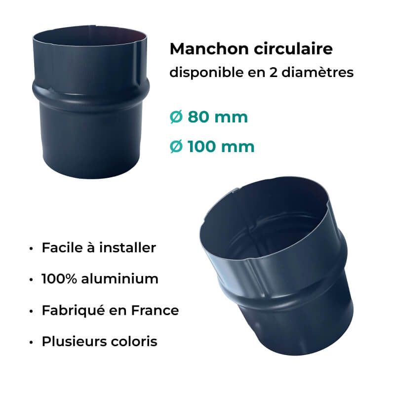 adaptateur gouttière descente circulaire