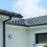 Toiture avec gouttière G300 aluminium gris anthracite