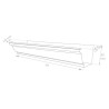 dimension gouttière G300 de 3m aluhome