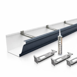 Kit gouttière corniche gris anthracite 3m aluminium