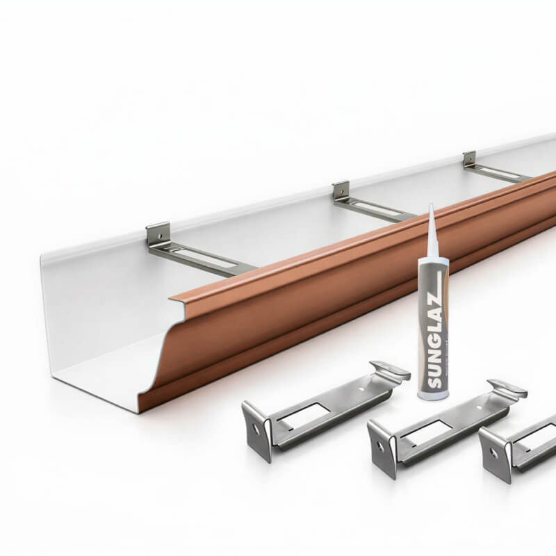 Kit gouttière corniche cuivre 3m aluminium