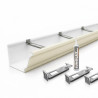 Kit gouttière corniche ton pierre 3m aluminium