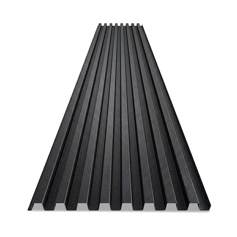 plaque bardage faux claire-voie aluminium couleur noir graphite