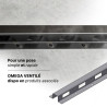 oméga ventilé pour bardage faux claire-voie aluminium