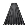 plaque bardage faux claire-voie aluminium couleur noir graphite