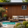 Kit bardage alu faux claire-voie effet bois 10m2 aluhome
