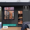 Kit bardage alu faux claire-voie noir graphite 10m2 aluhome