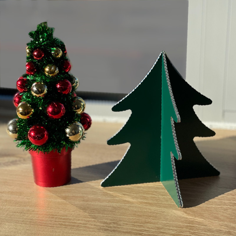 Sapin de Noël en aluminium 15/10ème Vert sapin - RAL 6005 déco à faire soi-même