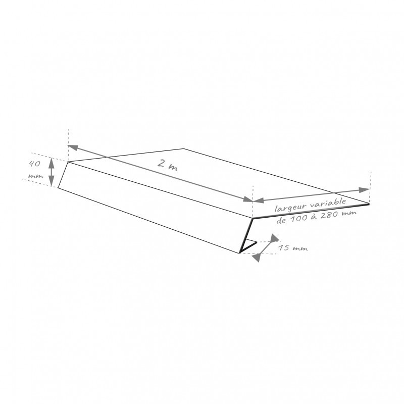 Appui de fenêtre ITE dimensions