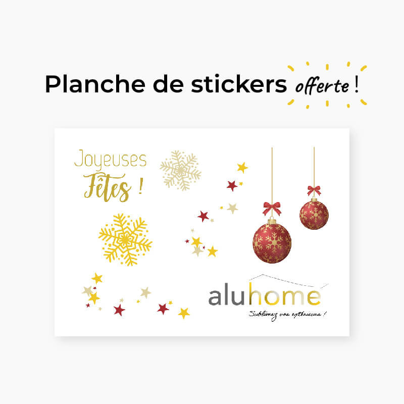 Planche de stickers offerte pour décorer le sapin en alu à faire soi-même