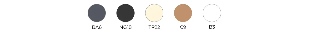 Couleurs disponibles G300