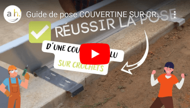 Vidéo pose de couvertine sur crochets de fixation