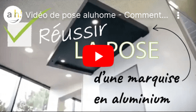 Vidéo pose marquise alu avec éclairage