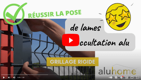 Pose de lames d'occultation clipsables en aluminium