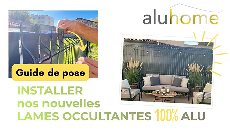 Pose de lames d'occultation clipsables en aluminium