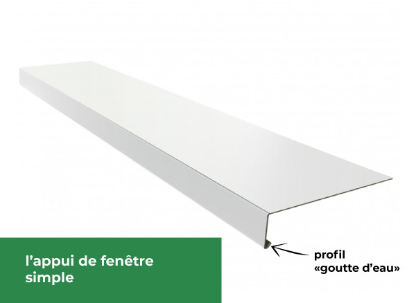 Appui de fenêtre en alu simple