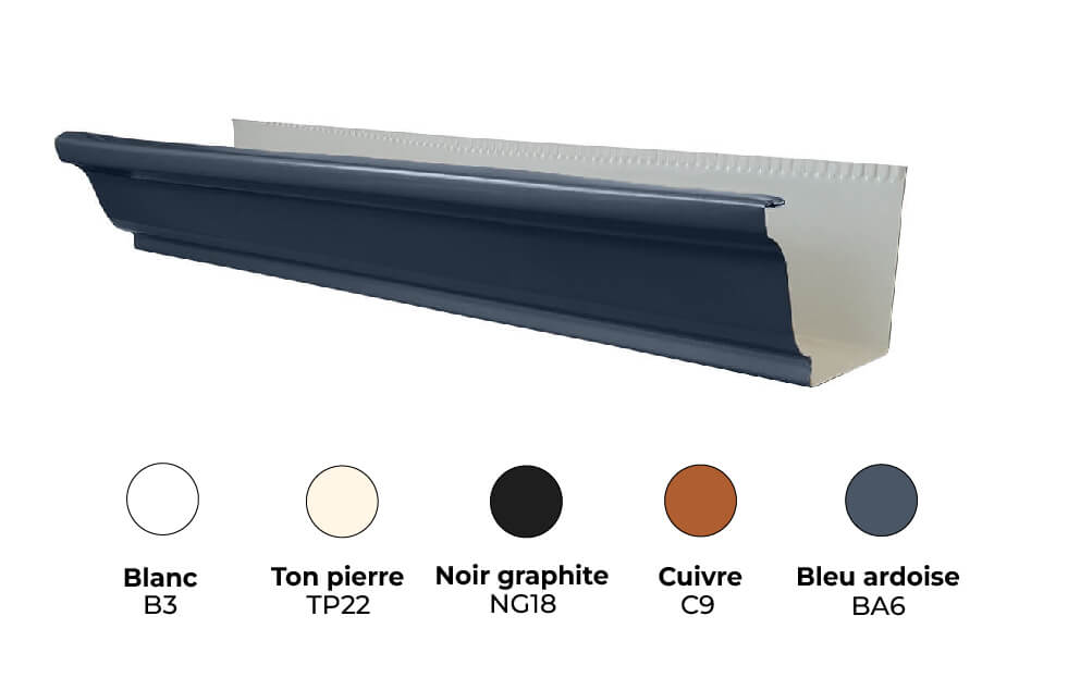 Gouttière G300 et ses coloris