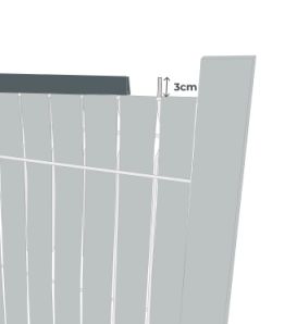 Dimensions dessus de grillage