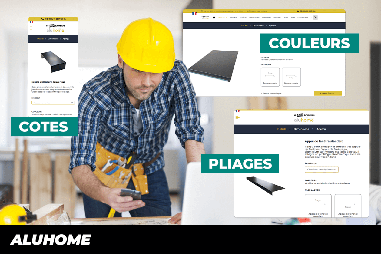 Configurateur de pliage alu sur-mesure